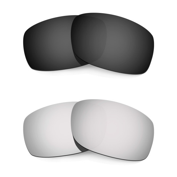 Hkuco Mens Replacement Lenses For Oakley Fives Squared Black/Titanium Sunglasses